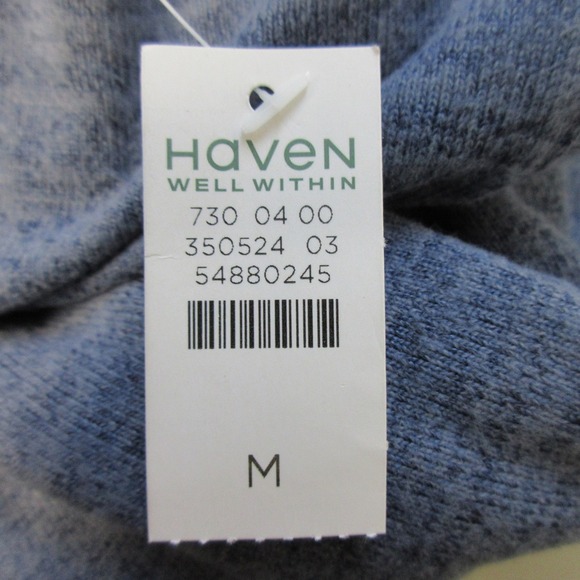 Haven Well Within Knit Tank Midi Dress M Blue Mock Neck Loungewear Casual 376 - Picture 4 of 10